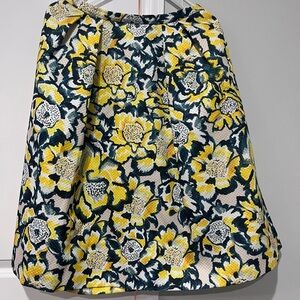 H&M A-Line Skirt - Yellow and Green Floral